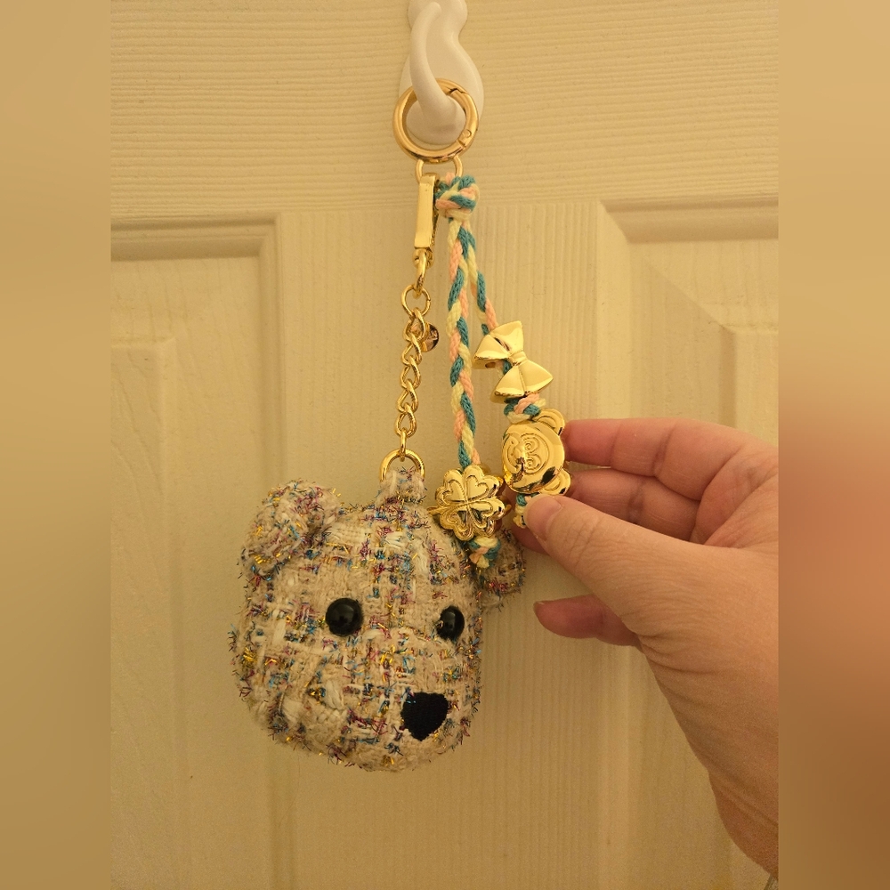 Stoney Clover Lane Tweed Bear Charm